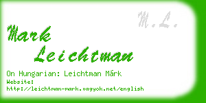 mark leichtman business card