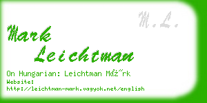 mark leichtman business card